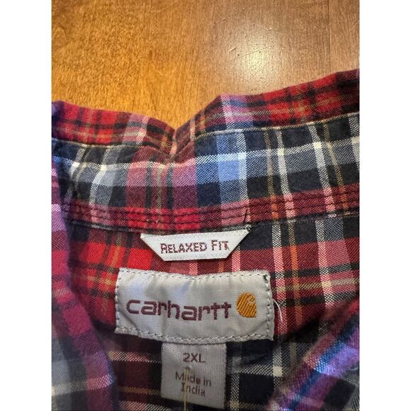 Men’s Carhartt loose fit button down shirt size 2XL - Picture 2 of 3